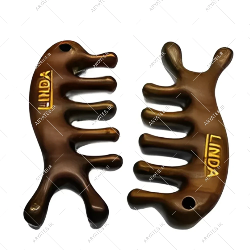 شانه و ماساژور چوبی سر و گردن لیندا